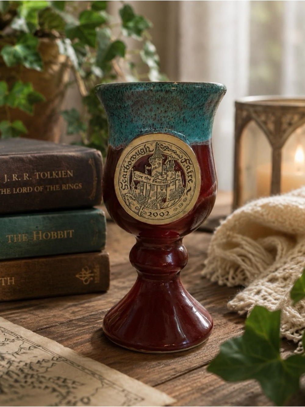 Scarborough Faire 2002 Ceramic Goblet “Live The Fantasy” Medieval Renaissance